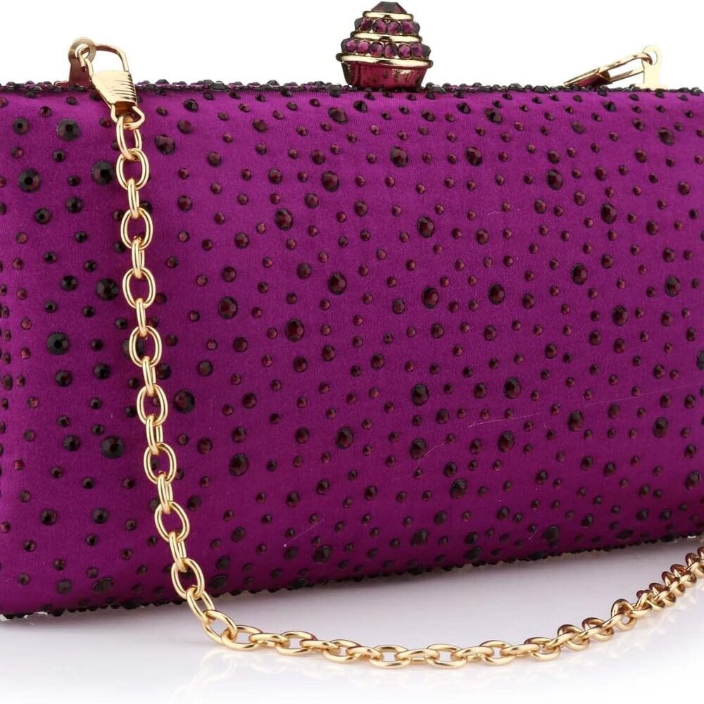 Women's Evening Bag Sparkling Rhinestone Wedding Evening Party Clutch Handbag Pu